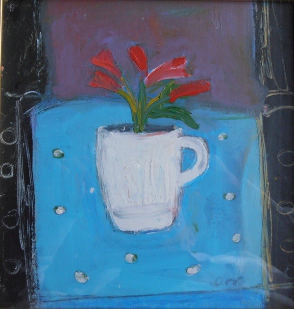 'White Cup and Flowers' by artist Kevin Hutchison-Orr